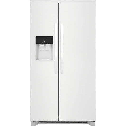Frigidaire 25.6-cu ft Side-by-Side Refrigerator with Ice Maker ,Water and Ice Dispenser ( White ) ENERGY STAR Certified