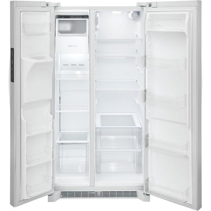 Frigidaire 25.6-cu ft Side-by-Side Refrigerator with Ice Maker ,Water and Ice Dispenser ( White ) ENERGY STAR Certified