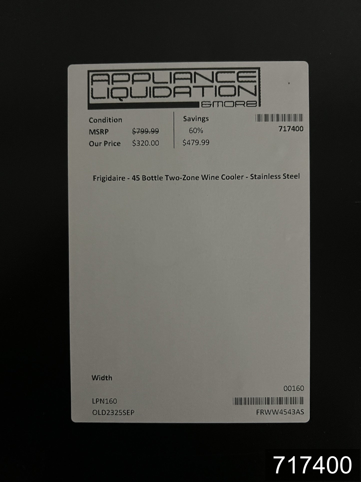 Frigidaire 21.5-in W 45 -Bottles Stainless Steel Dual Zone Cooling Freestanding Indoor Wine Cooler