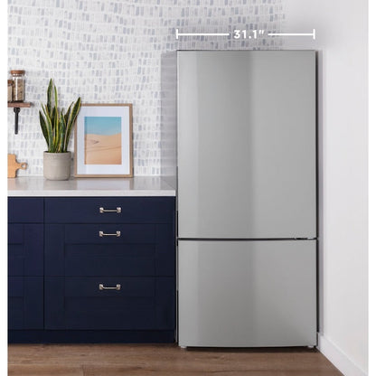 GE 17.7-cu ft Counter-Depth Bottom-Freezer Refrigerator Stainless Steel ) ENERGY STAR Certified