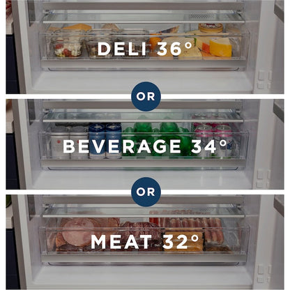 GE 17.7-cu ft Counter-Depth Bottom-Freezer Refrigerator Stainless Steel ) ENERGY STAR Certified