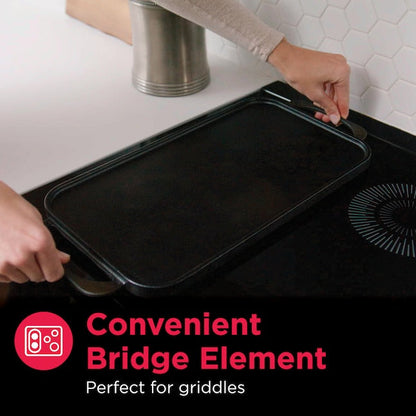 Frigidaire Gallery 30-in 4 burners Black Induction Cooktop with Bridge Element