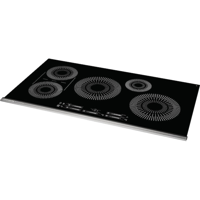 Frigidaire Gallery 36-in 5 burners Black Induction Cooktop with Bridge Element
