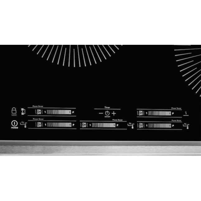 Frigidaire Gallery 36-in 5 burners Black Induction Cooktop with Bridge Element