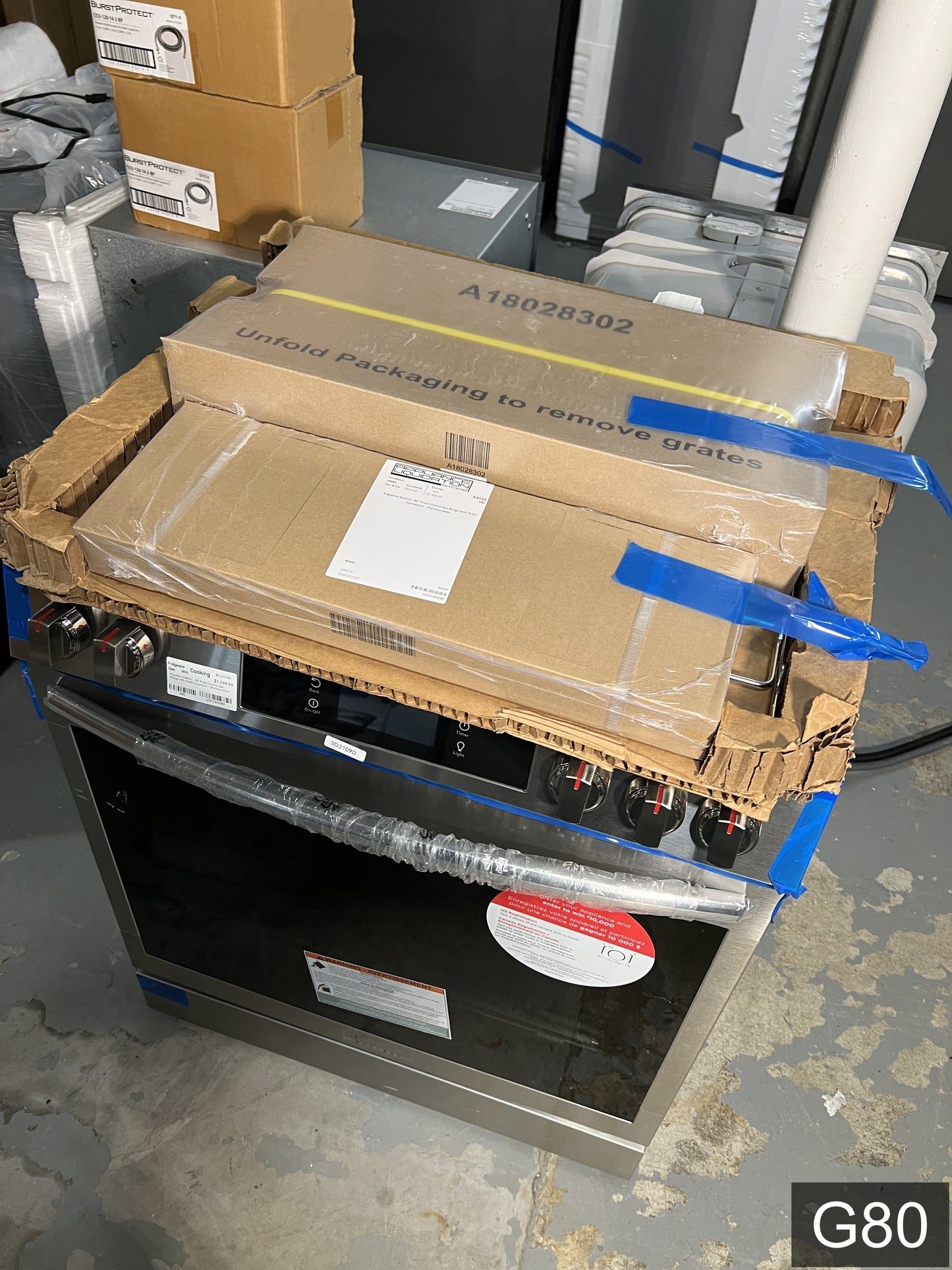 Frigidaire Gallery 30-in 5 burners 6-cu ft Air Fry Convection Oven Slide-In Natural Gas Range ( Fingerprint Resistant Stainless Steel )