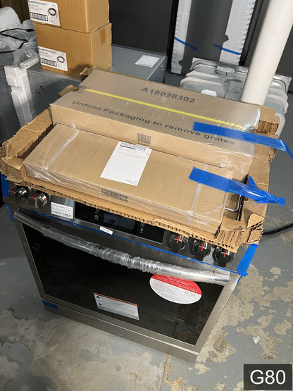 Frigidaire Gallery 30-in 5 burners 6-cu ft Air Fry Convection Oven Slide-In Natural Gas Range ( Fingerprint Resistant Stainless Steel )