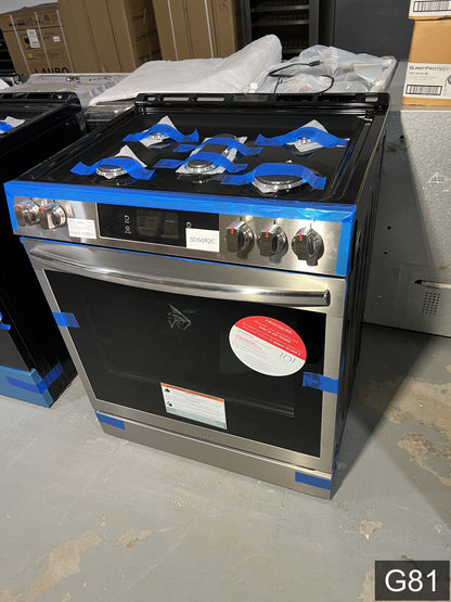 Frigidaire Gallery 30-in 5 burners 6-cu ft Air Fry Convection Oven Slide-In Natural Gas Range ( Fingerprint Resistant Stainless Steel )