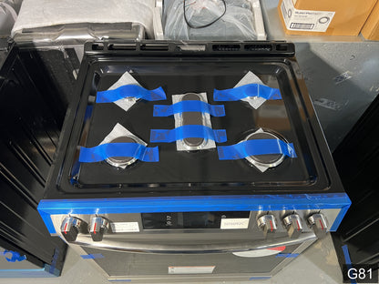 Frigidaire Gallery 30-in 5 burners 6-cu ft Air Fry Convection Oven Slide-In Natural Gas Range ( Fingerprint Resistant Stainless Steel )