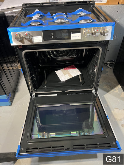 Frigidaire Gallery 30-in 5 burners 6-cu ft Air Fry Convection Oven Slide-In Natural Gas Range ( Fingerprint Resistant Stainless Steel )