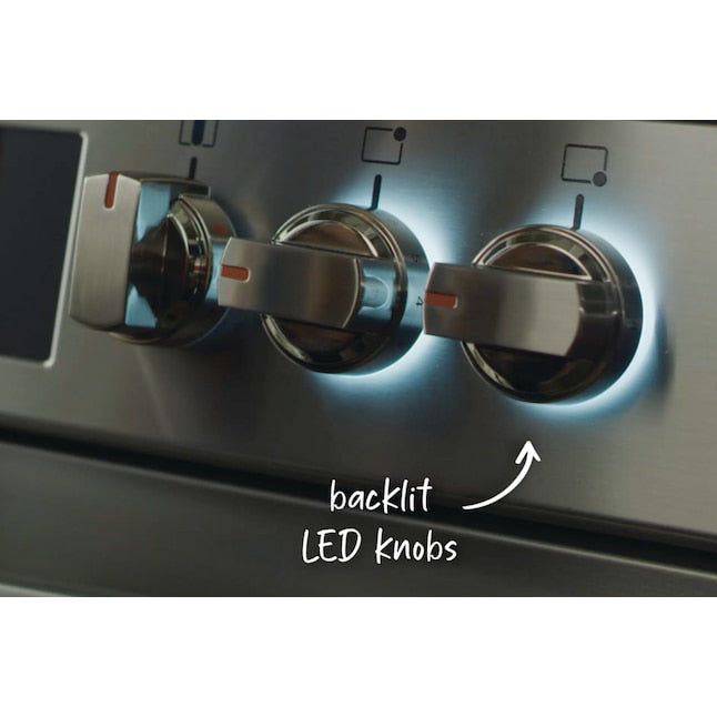 Frigidaire Gallery 30-in 5 burners 6-cu ft Air Fry Convection Oven Slide-In Natural Gas Range ( Fingerprint Resistant Stainless Steel )