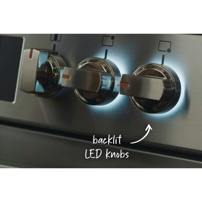 Frigidaire Gallery 30-in 5 burners 6-cu ft Air Fry Convection Oven Slide-In Natural Gas Range ( Fingerprint Resistant Stainless Steel )