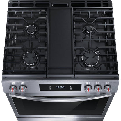Frigidaire Gallery 30-in 5 burners 6-cu ft Air Fry Convection Oven Slide-In Natural Gas Range ( Fingerprint Resistant Stainless Steel )