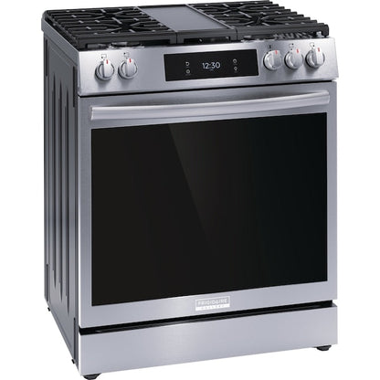 Frigidaire Gallery 30-in 5 burners 6-cu ft Air Fry Convection Oven Slide-In Natural Gas Range ( Fingerprint Resistant Stainless Steel )