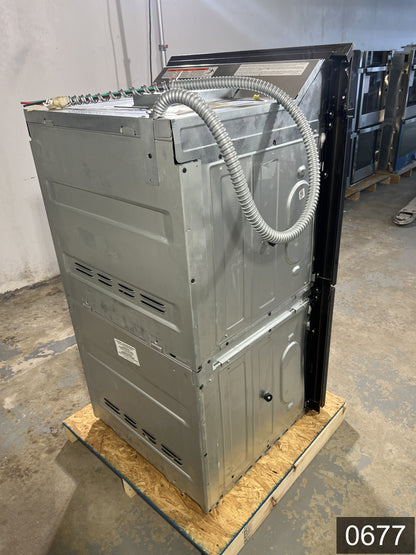 Frigidaire Gallery 27 inch Double Electric Wall Oven with Air Fry Self + Steam Cleaning ( Fingerprint Resistant Black Stainless Steel )