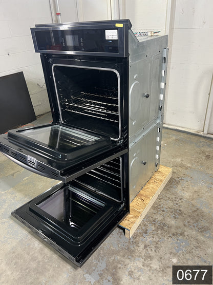 Frigidaire Gallery 27 inch Double Electric Wall Oven with Air Fry Self + Steam Cleaning ( Fingerprint Resistant Black Stainless Steel )