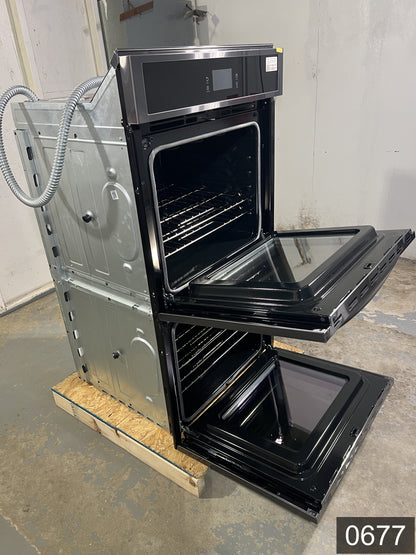 Frigidaire Gallery 27 inch Double Electric Wall Oven with Air Fry Self + Steam Cleaning ( Fingerprint Resistant Black Stainless Steel )