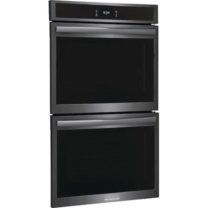 Frigidaire Gallery 27 inch Double Electric Wall Oven with Air Fry Self + Steam Cleaning ( Fingerprint Resistant Black Stainless Steel )