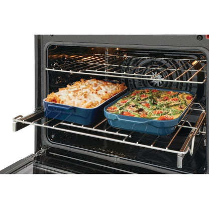 Frigidaire Gallery 27 inch Double Electric Wall Oven with Air Fry Self + Steam Cleaning ( Fingerprint Resistant Black Stainless Steel )
