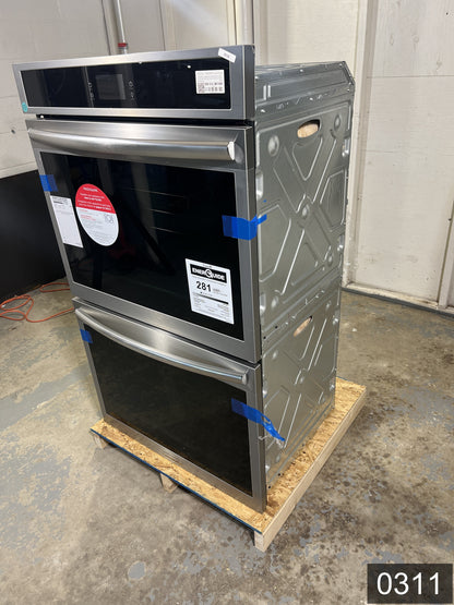 Frigidaire Gallery 30 inch Double Electric Wall Oven with Air Fry Self + Steam Cleaning ( Fingerprint Resistant Stainless Steel )