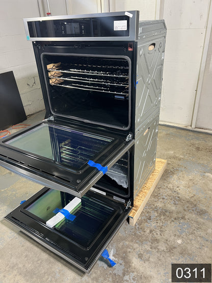 Frigidaire Gallery 30 inch Double Electric Wall Oven with Air Fry Self + Steam Cleaning ( Fingerprint Resistant Stainless Steel )