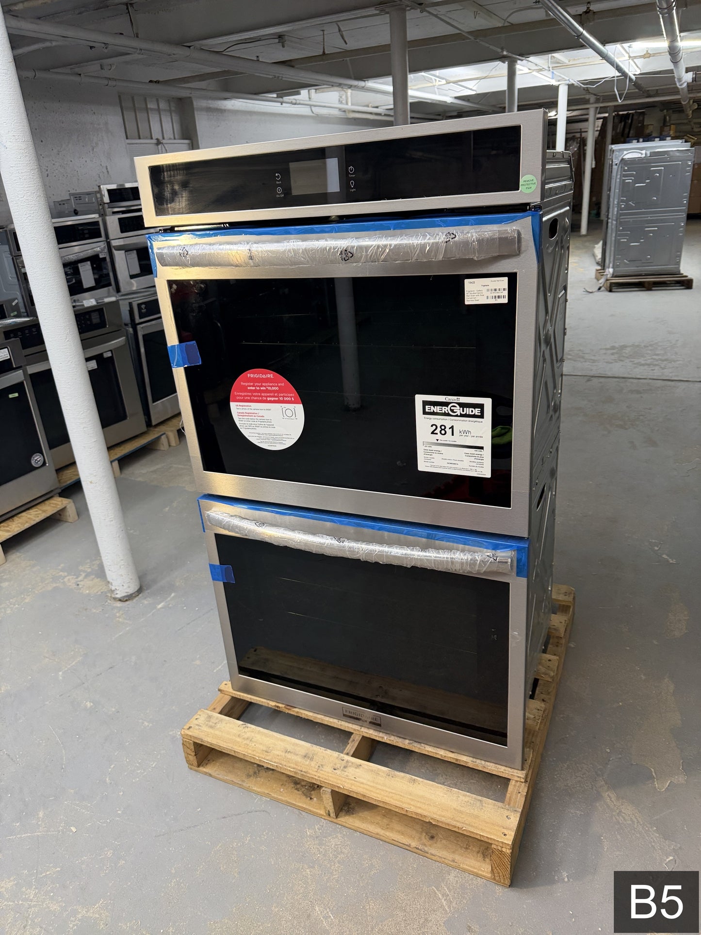 Frigidaire Gallery 30 inch Double Electric Wall Oven with Air Fry Self + Steam Cleaning ( Fingerprint Resistant Stainless Steel )