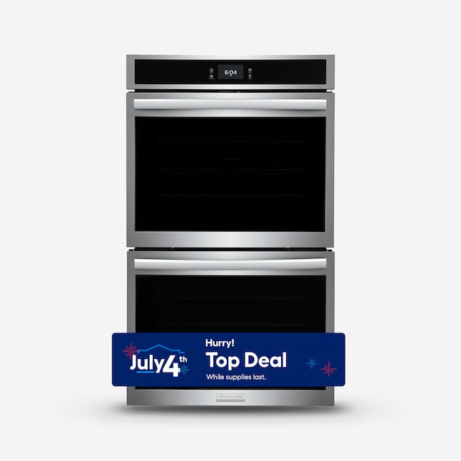 Frigidaire Gallery 30 inch Double Electric Wall Oven with Air Fry Self + Steam Cleaning ( Fingerprint Resistant Stainless Steel )