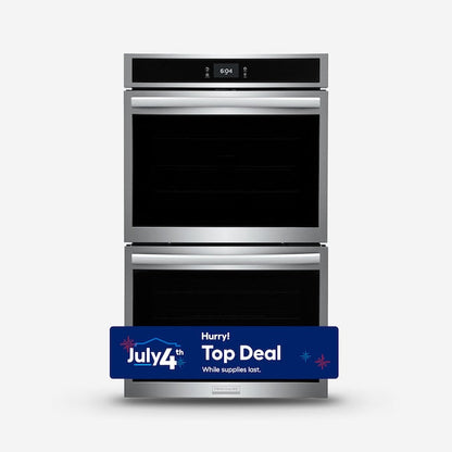 Frigidaire Gallery 30 inch Double Electric Wall Oven with Air Fry Self + Steam Cleaning ( Fingerprint Resistant Stainless Steel )