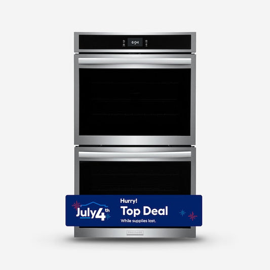Frigidaire Gallery 30 inch Double Electric Wall Oven with Air Fry Self + Steam Cleaning ( Fingerprint Resistant Stainless Steel )