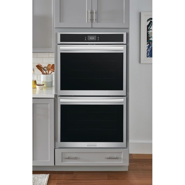 Frigidaire Gallery 30 inch Double Electric Wall Oven with Air Fry Self + Steam Cleaning ( Fingerprint Resistant Stainless Steel )
