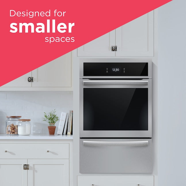 Frigidaire Gallery 24 inch Single Gas Wall Oven with Self and Steam Cleaning Air Fry and Single-fan ( Stainless Steel )