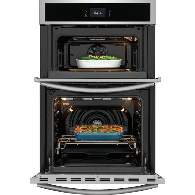 Frigidaire Gallery 27 inch Self + Steam Cleaning Air Fry Microwave Wall Oven Combo ( Fingerprint Resistant Stainless Steel )