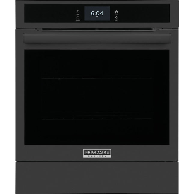 Frigidaire Gallery 24 inch Single Electric Wall Oven with Air Fry True Convection and Self + Steam Cleaning ( Black )