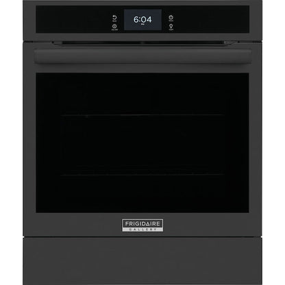 Frigidaire Gallery 24 inch Single Electric Wall Oven with Air Fry True Convection and Self + Steam Cleaning ( Black )