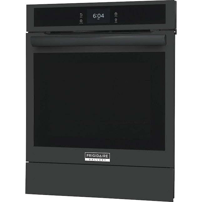 Frigidaire Gallery 24 inch Single Electric Wall Oven with Air Fry True Convection and Self + Steam Cleaning ( Black )