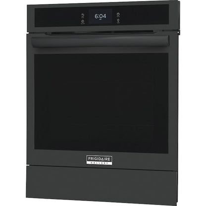 Frigidaire Gallery 24 inch Single Electric Wall Oven with Air Fry True Convection and Self + Steam Cleaning ( Black )