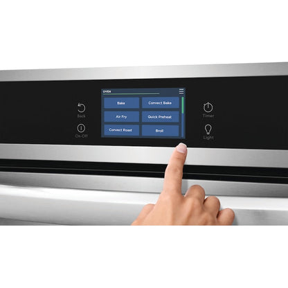 Frigidaire Gallery 24 inch Single Electric Wall Oven with Air Fry True Convection and Self + Steam Cleaning ( Fingerprint Resistant Stainless Steel )