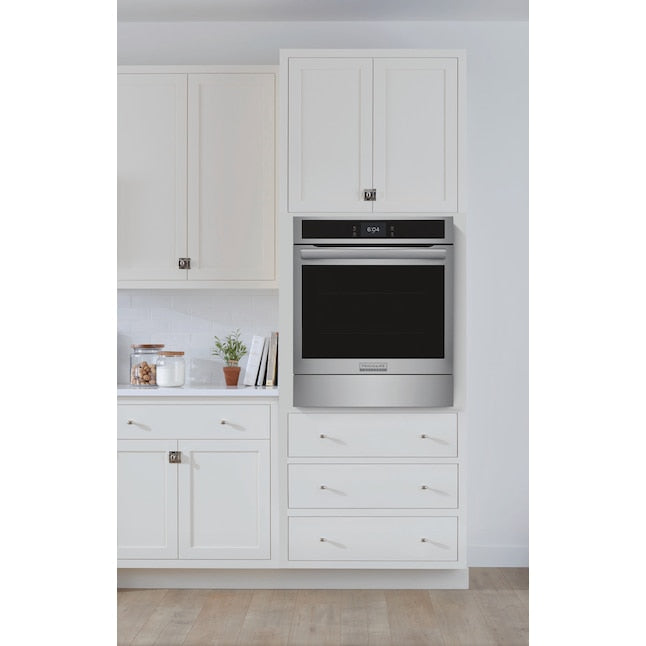 Frigidaire Gallery 24 inch Single Electric Wall Oven with Air Fry True Convection and Self + Steam Cleaning ( Fingerprint Resistant Stainless Steel )
