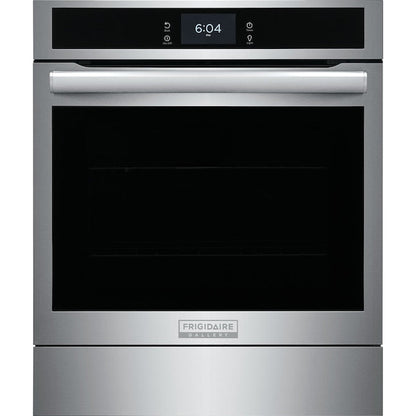 Frigidaire Gallery 24 inch Single Electric Wall Oven with Air Fry True Convection and Self + Steam Cleaning ( Fingerprint Resistant Stainless Steel )