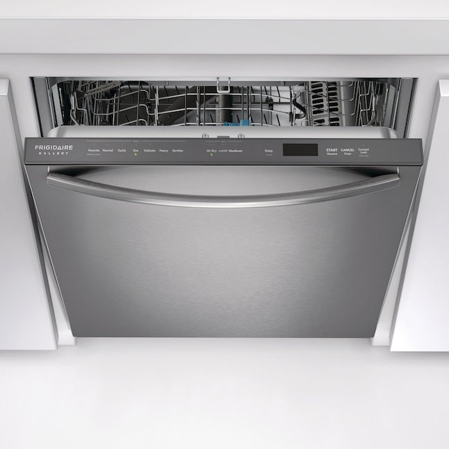 Frigidaire Gallery CleanBoost 24-in Top Control Built-in Dishwasher With Third Rack ( Fingerprint Resistant Stainless Steel ) ENERGY STAR, 47-Decibel Very Quiet Sound Level