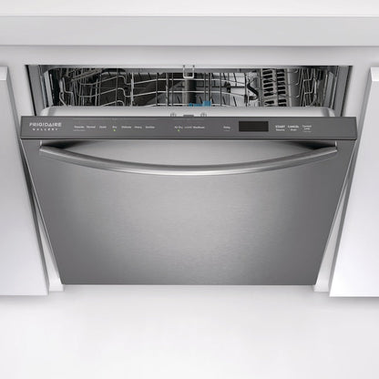 Frigidaire Gallery CleanBoost 24-in Top Control Built-in Dishwasher With Third Rack ( Fingerprint Resistant Stainless Steel ) ENERGY STAR, 47-Decibel Very Quiet Sound Level