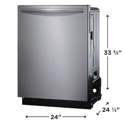 Frigidaire Gallery CleanBoost 24-in Top Control Built-in Dishwasher With Third Rack ( Fingerprint Resistant Stainless Steel ) ENERGY STAR, 47-Decibel Very Quiet Sound Level