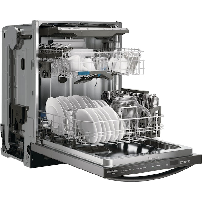 Frigidaire Gallery CleanBoost 24-in Top Control Built-in Dishwasher With Third Rack ( Fingerprint Resistant Stainless Steel ) ENERGY STAR, 47-Decibel Very Quiet Sound Level