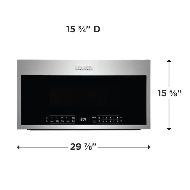 Frigidaire Gallery 1.9-cu ft 29.88-in Over-the-Range Microwave with Sensor Cooking ( Fingerprint Resistant Stainless Steel )