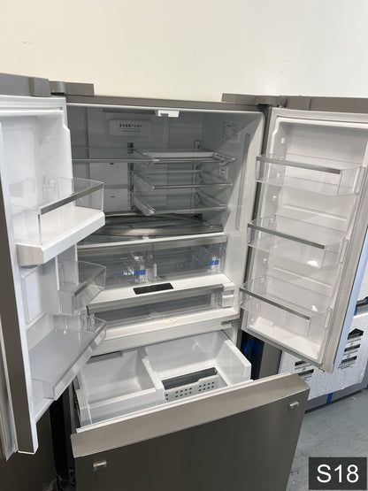 Frigidaire Gallery Counter-Depth 23.3-cu ft 3 -Door 36-in Wide French Door Refrigerator with Ice Maker with Water Dispenser ( Fingerprint Resistant Stainless Steel ) ENERGY STAR Certified