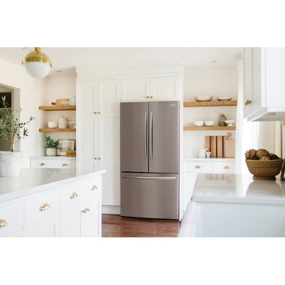 Frigidaire Gallery Counter-Depth 23.3-cu ft 3 -Door French Door Refrigerator with Ice Maker with Water Dispenser ( Fingerprint Resistant Stainless Steel ) ENERGY STAR Certified