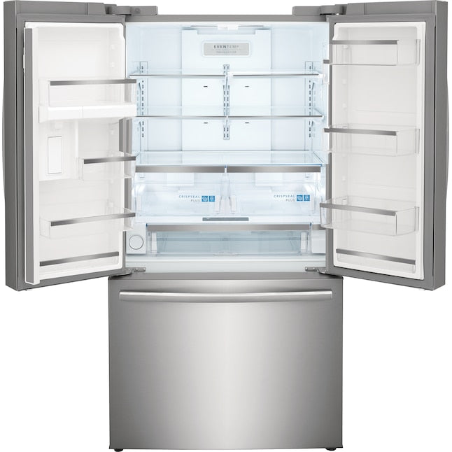 Frigidaire Gallery Counter-Depth 23.3-cu ft 3 -Door French Door Refrigerator with Ice Maker with Water Dispenser ( Fingerprint Resistant Stainless Steel ) ENERGY STAR Certified