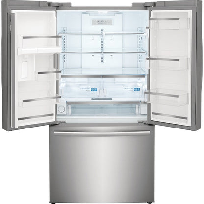 Frigidaire Gallery Counter-Depth 23.3-cu ft 3 -Door French Door Refrigerator with Ice Maker with Water Dispenser ( Fingerprint Resistant Stainless Steel ) ENERGY STAR Certified