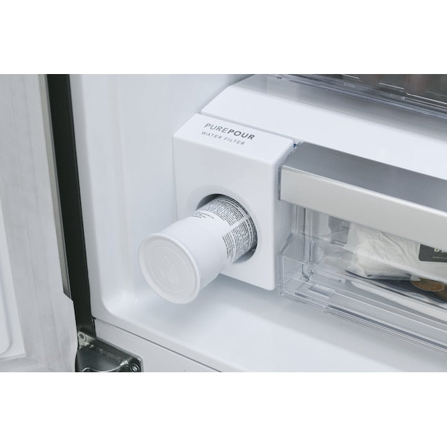 Frigidaire Gallery Standard-Depth 20-cu ft 3 -Door 30-in Wide French Door Refrigerator with Ice Maker with Water Dispenser ( Smudge-Proof Stainless Steel ) ENERGY STAR Certified