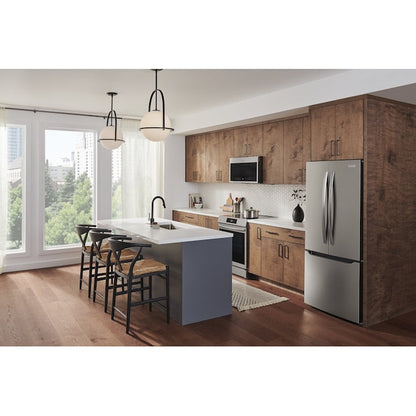 Frigidaire Gallery Standard-Depth 20-cu ft 3 -Door 30-in Wide French Door Refrigerator with Ice Maker with Water Dispenser ( Smudge-Proof Stainless Steel ) ENERGY STAR Certified