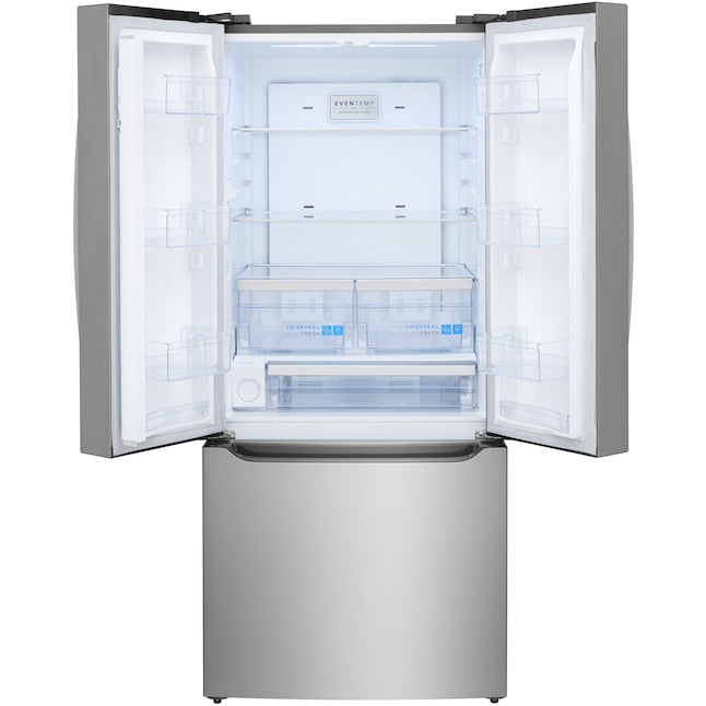 Frigidaire Gallery Standard-Depth 20-cu ft 3 -Door 30-in Wide French Door Refrigerator with Ice Maker with Water Dispenser ( Smudge-Proof Stainless Steel ) ENERGY STAR Certified